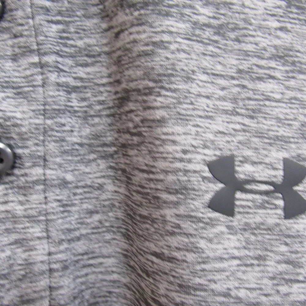 Under Armour Heatgear‎ Loose Heather Black Short Sleeve Golf Polo Shirt Large